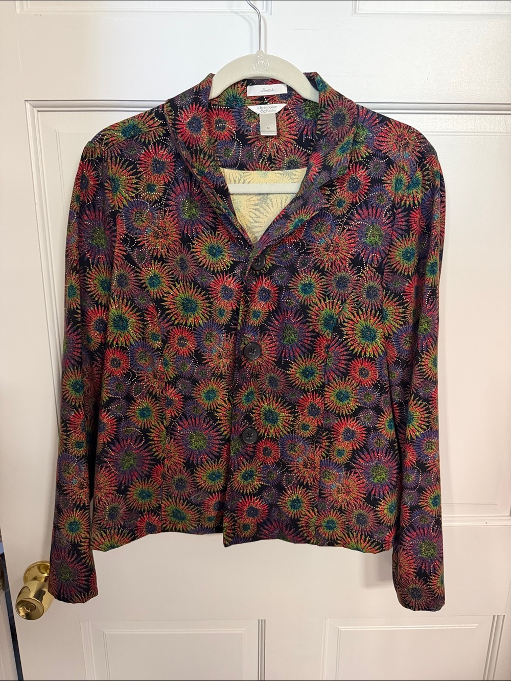 Vintage Y2K, Christopher & Banks Starburst and gold shimmer button up Blazer